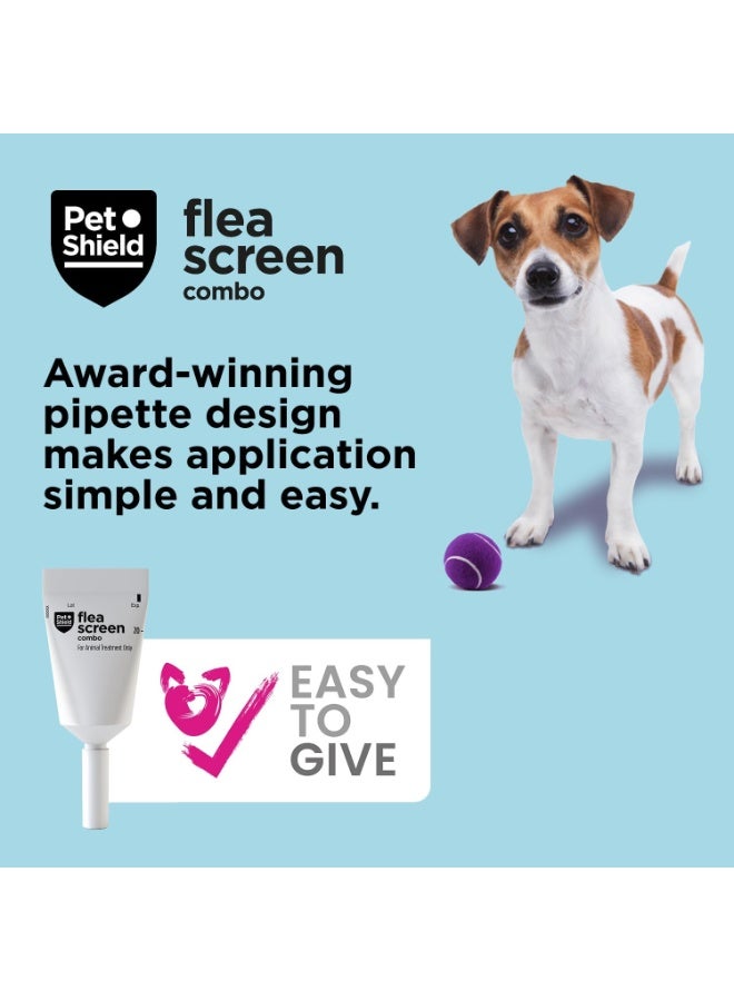 بيت شيلد Flea Screen Combo سبوت أون للكلاب الصغيرة 2–10 كجم، حماية شهرية من الطفيليات، عبوة 3 أمبولات - Image 4